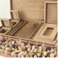 صندوق جذاب للشبكة والمهر D-481 مع ورد طبيعي