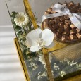 صينية الشوكولاتة بالورد (محبوك أصفر) - MB99